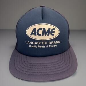 Vintage 1980’s Trucker Hat Snapback Cap ACME Food Service Seafood Rare EUC